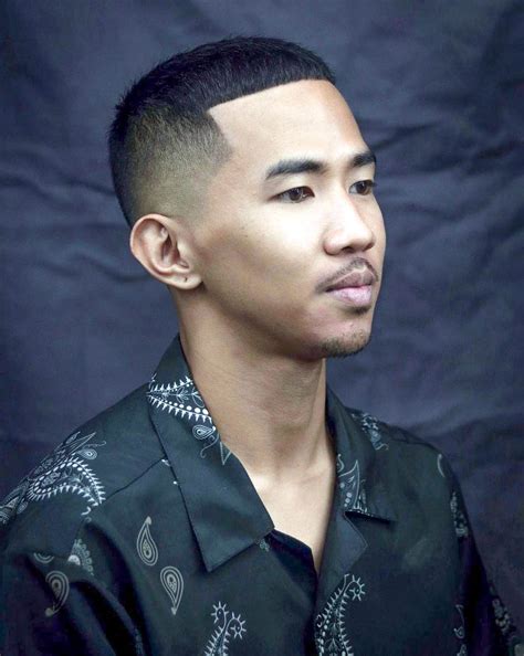 asian crew cut fade|More.